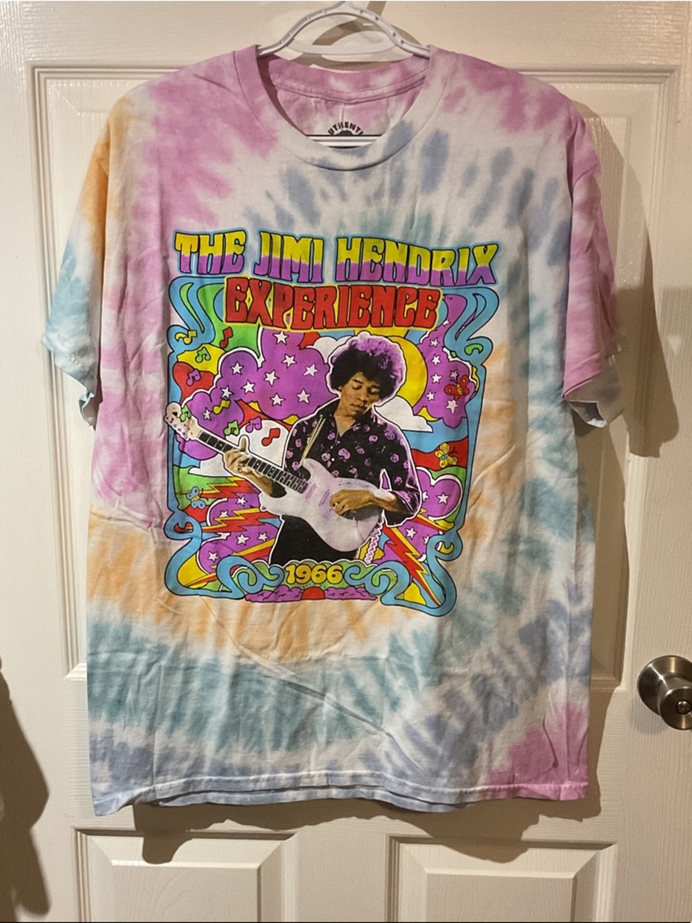 NWT Junk Food Clothing Multicolor Tie-Dye Jimi Hendrix Graphic Tee